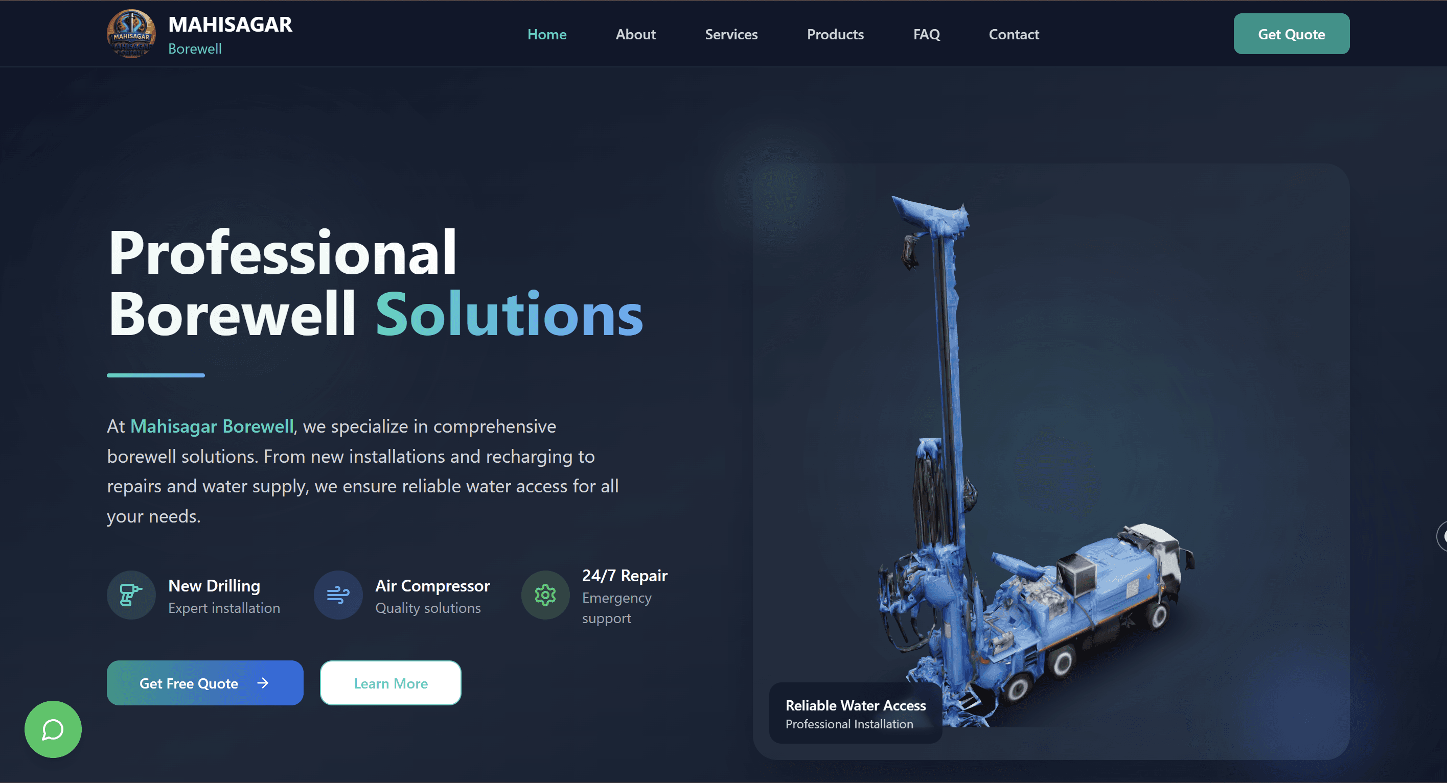 Mahisagar Borewell Website